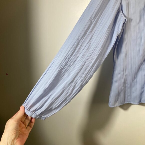 Womens‎ Vintage JG Hook Pleat Bead Front Button Shirt Light Blue 16 Polyester - Picture 5 of 8